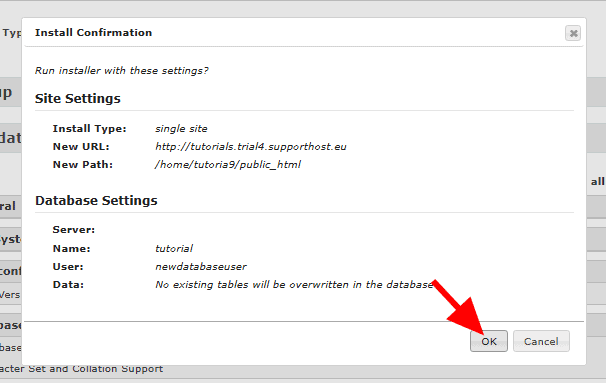 Duplicator Installation Confirmation