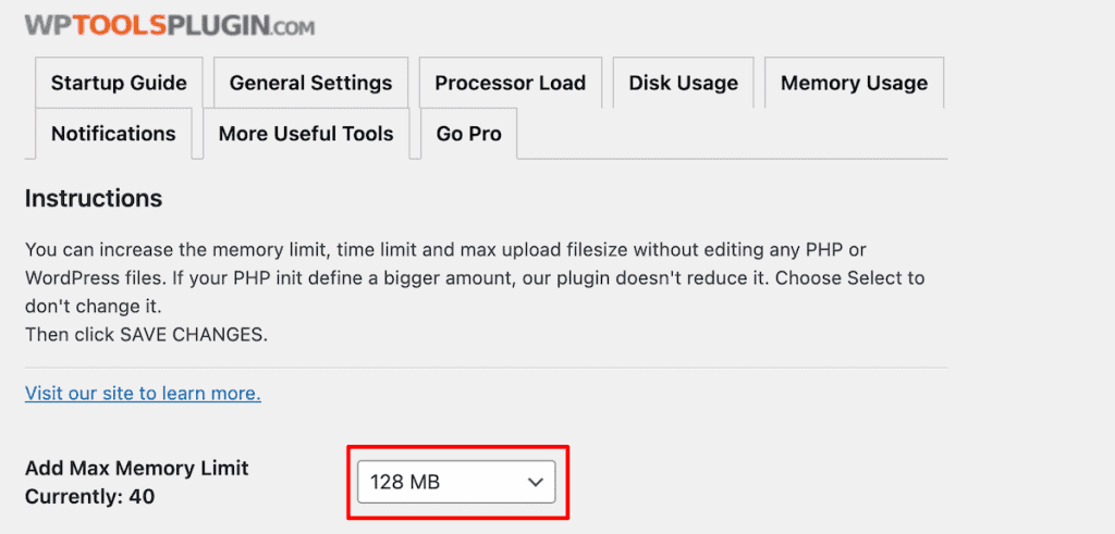 Increase WordPress Memory Limit WordPress Plugin