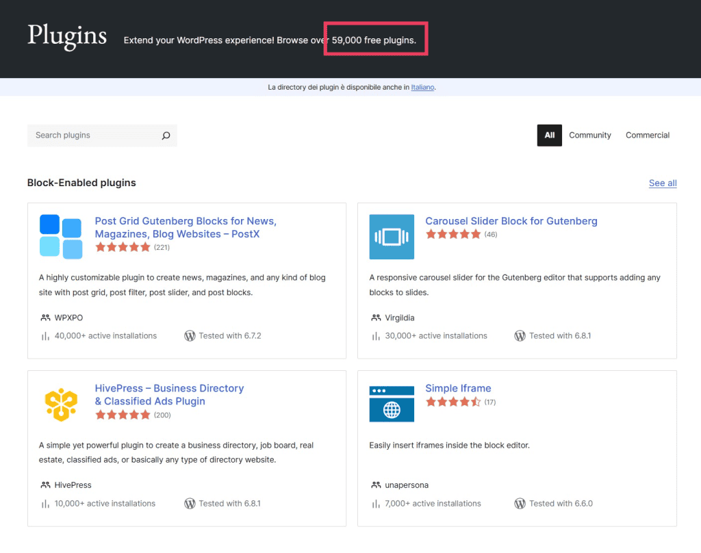 Wordpress Plugin Directory