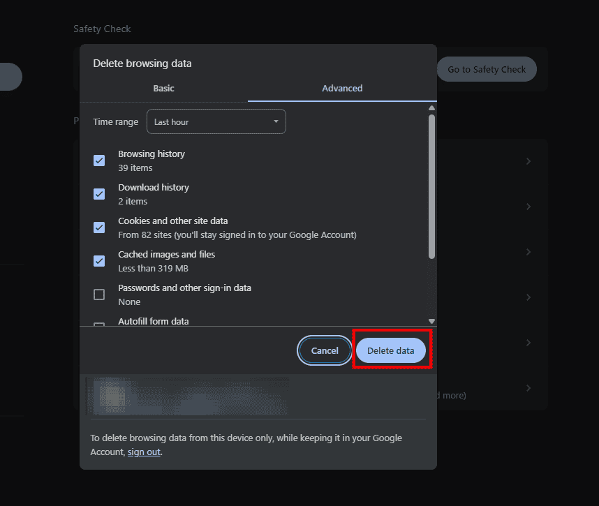 Clear Browser Cache In Chrome