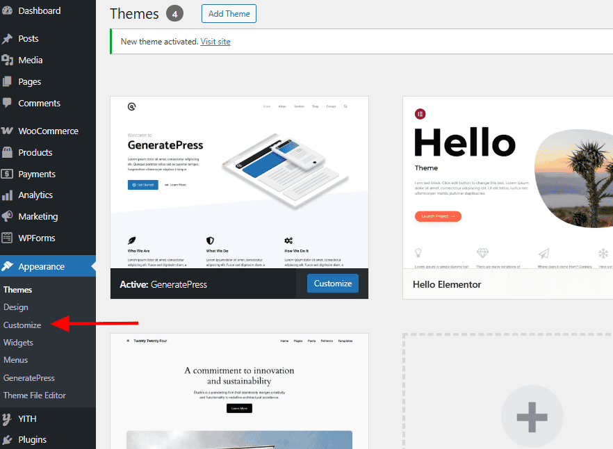 Customize WordPress Theme