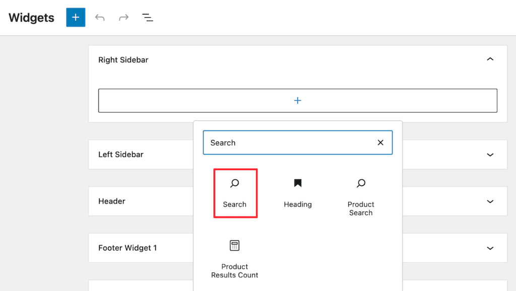 Wordpress Search Add Search Widget