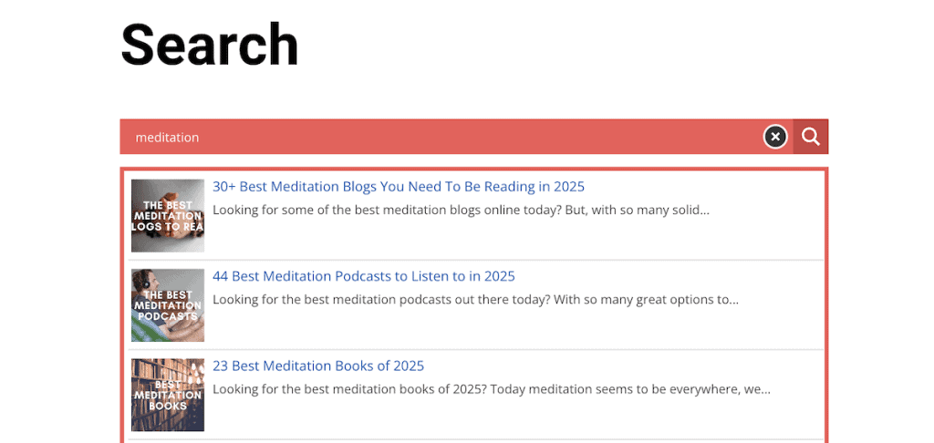 Wordpress Search Ajax Search Lite Result