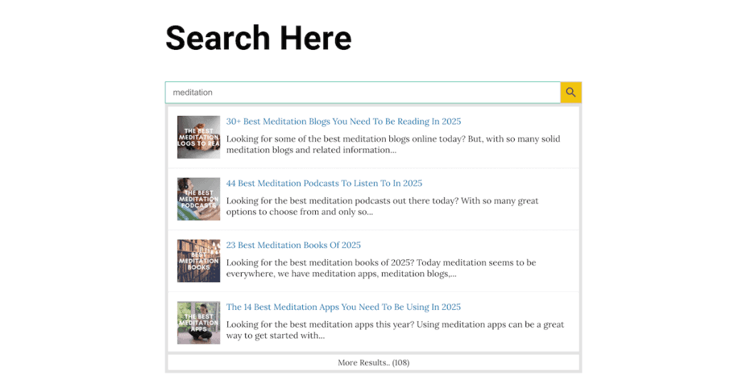 Wordpress Search Ivory Search Display