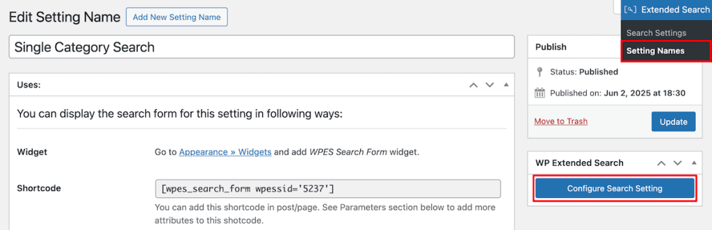 Wordpress Search Wp Extended Search Create Name