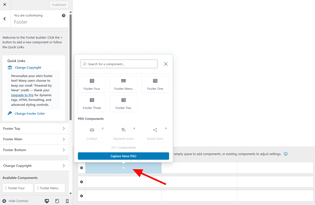 Add Footer Elements Through Customizer