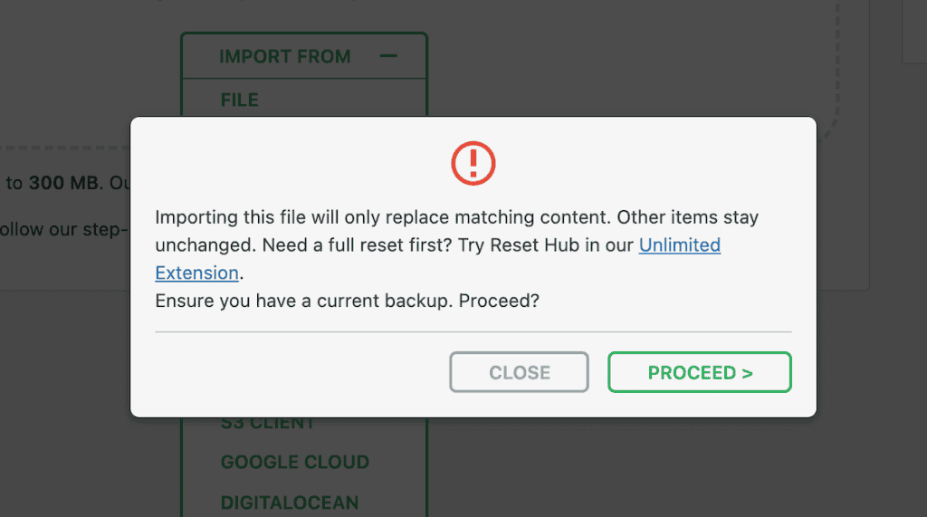 All In One Wp Migration Warning Proceed Min