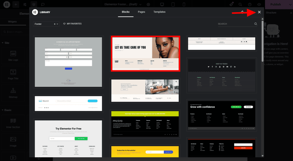 Elementor Choose Template Or Start From Scractch