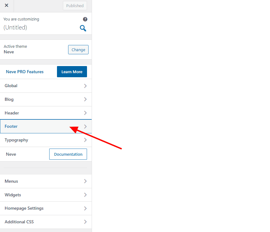 Footer Builder In Customizer