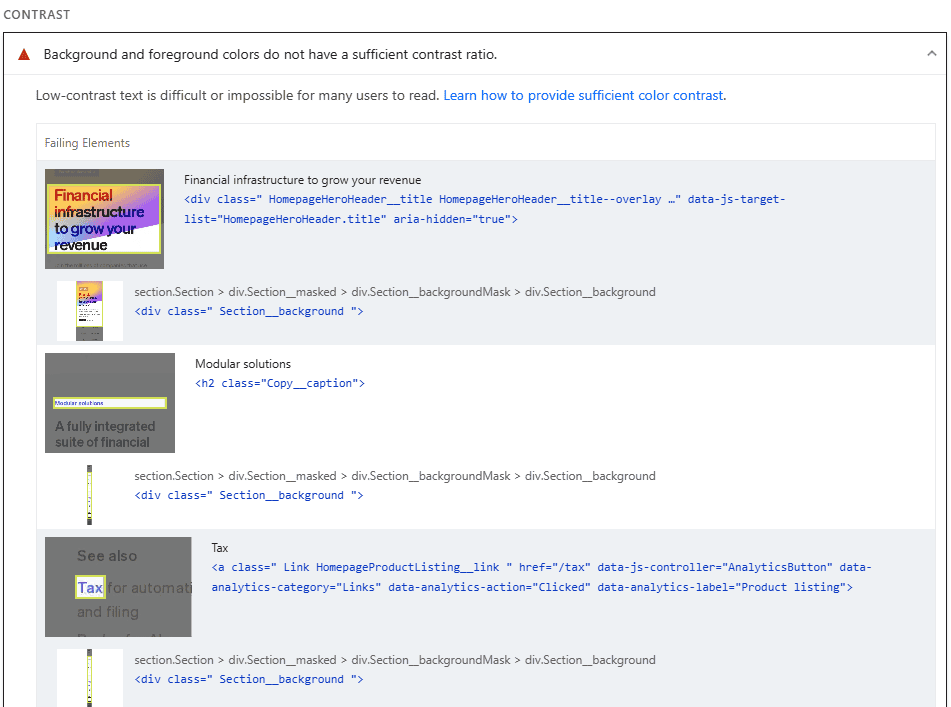 Google Pagespeed Insights Accessibility Recommendations