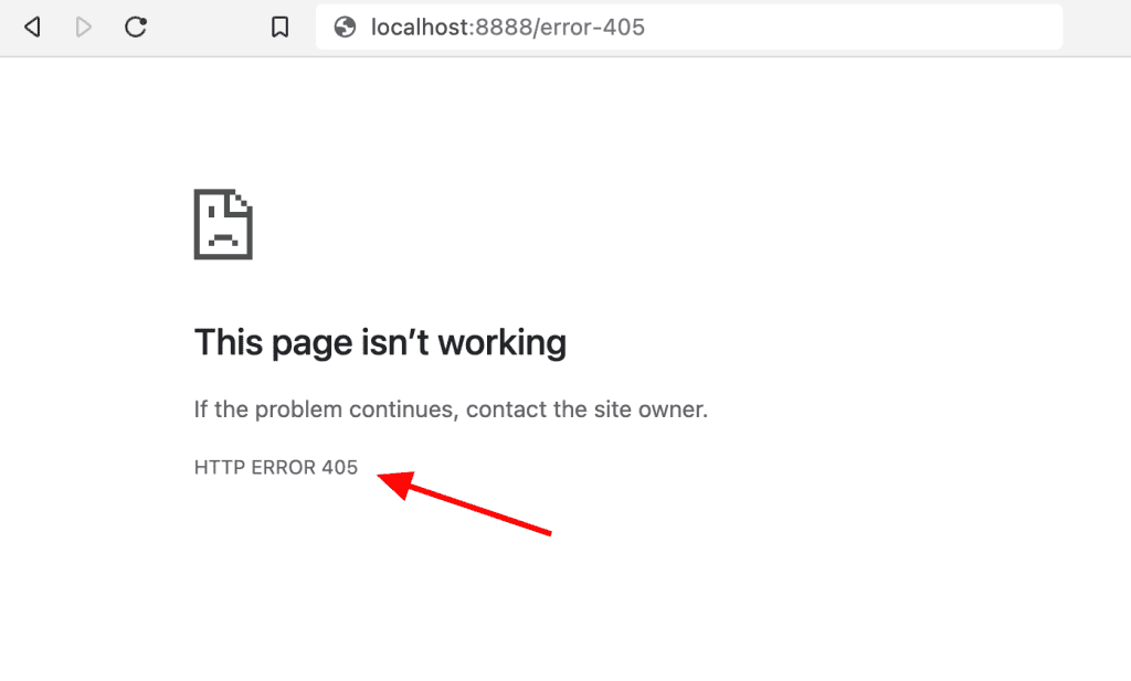 Http 405 Method Not Allowed Error