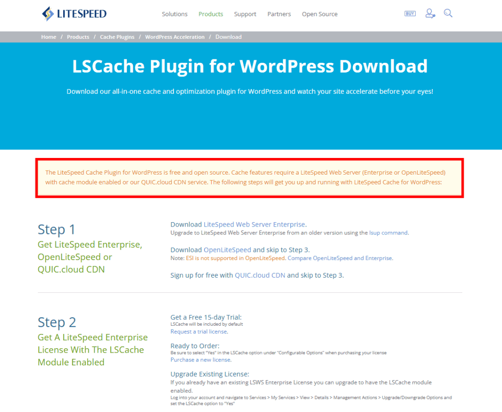 Litespeed Cache Free