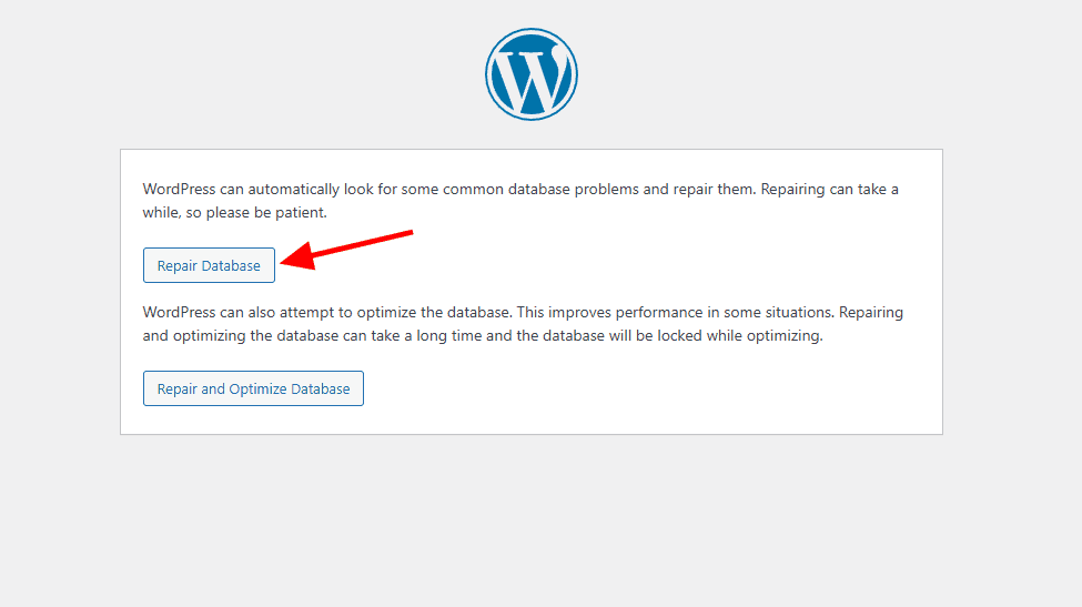 Repair WordPress Database