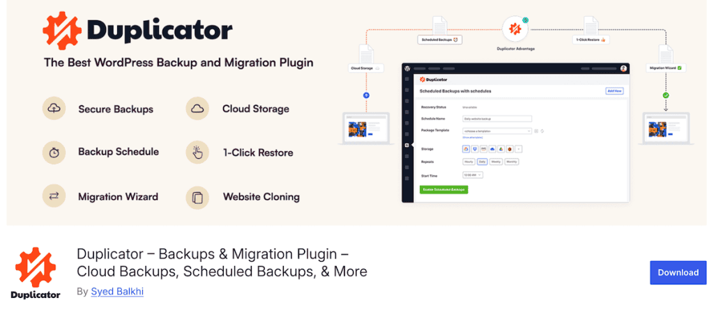 Wordpress Migration Plugins Duplicator