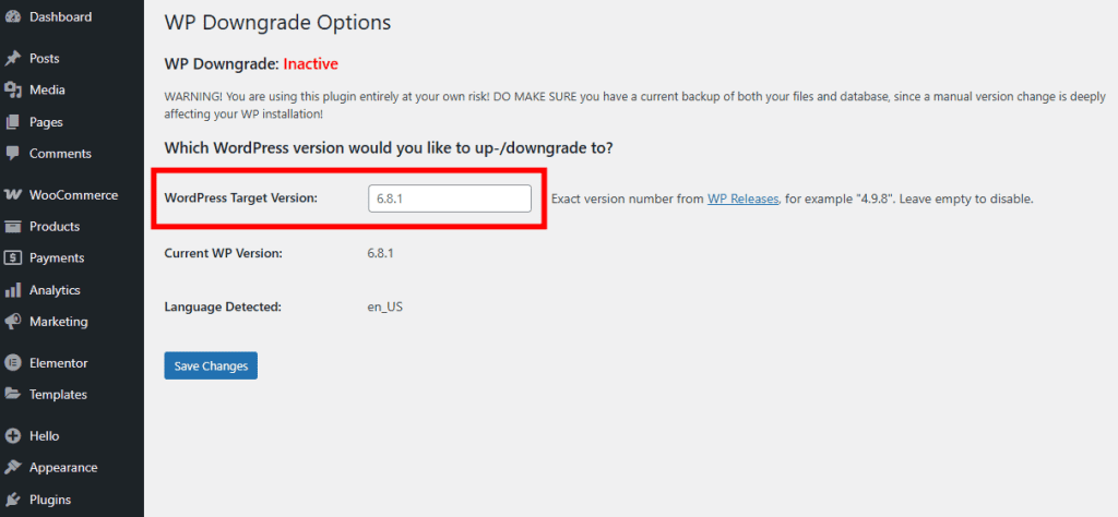 Wp Downgrade To Fix 405 Method Not Allowed Error