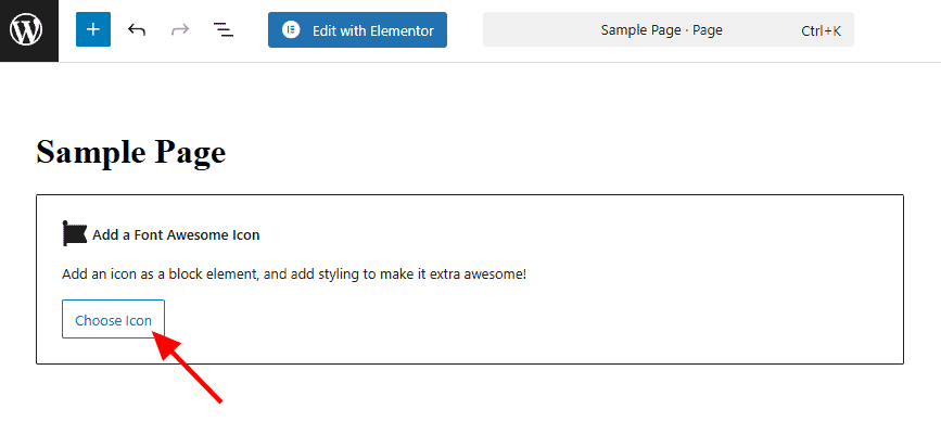 Choose Font Awesome Icon