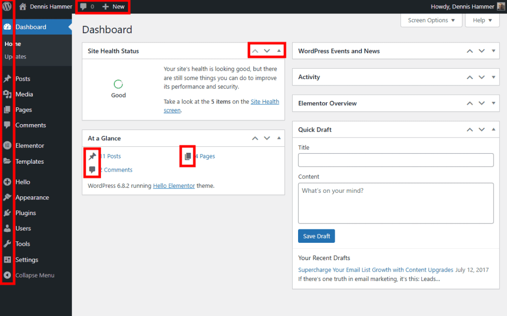 Dashicons In WordPress Dashboard