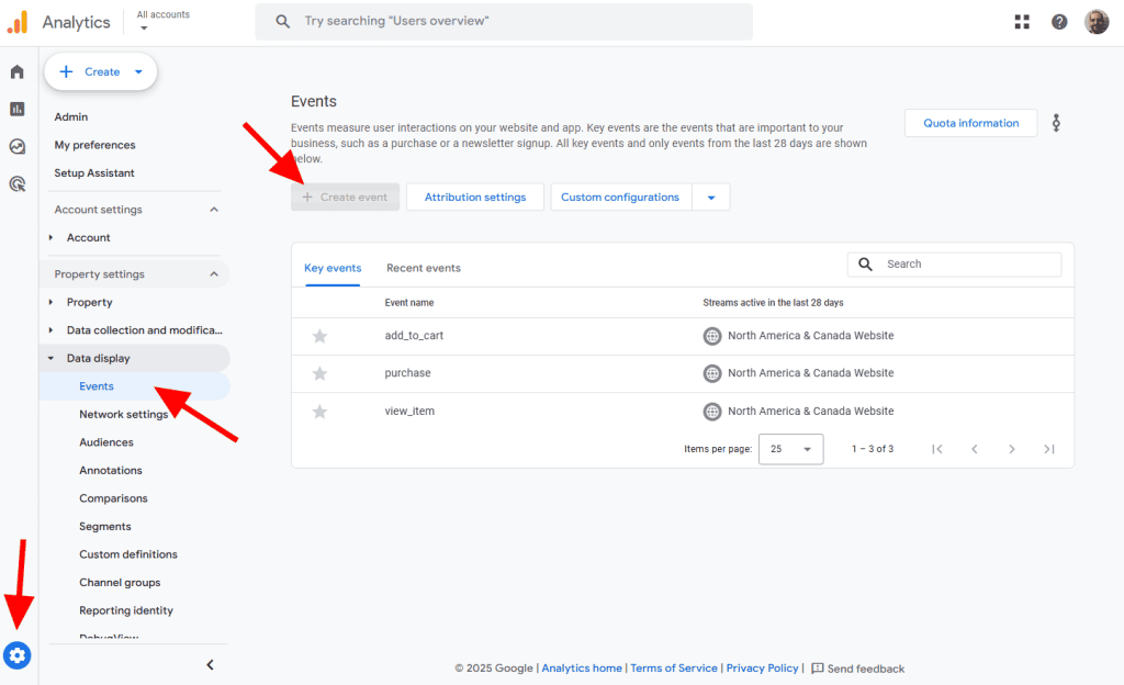 Google Analytics Create Event