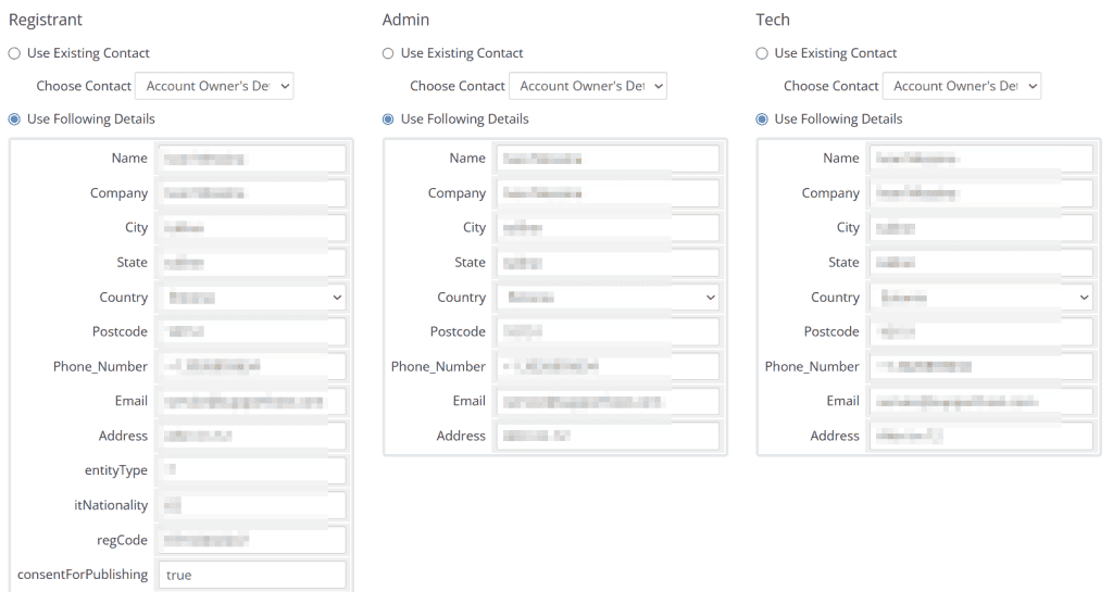Required Data For It Domains Registration