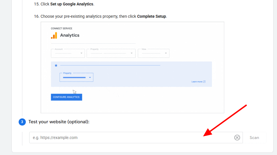 Test Google Analytics