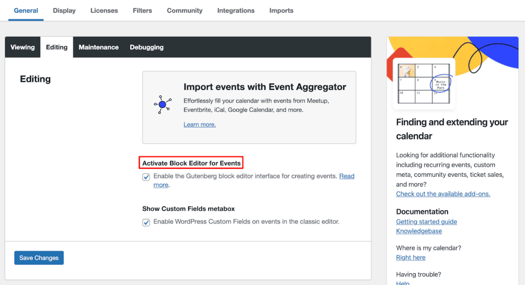 The Events Calendar WordPress Plugin Activate Block Editor Min