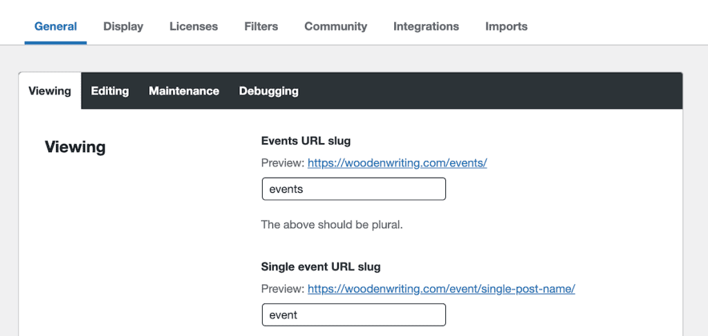 The Events Calendar WordPress Plugin Change Url Min