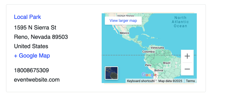 The Events Calendar WordPress Plugin Destination Map Min