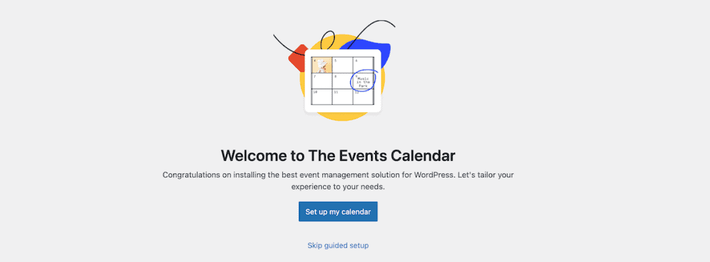 The Events Calendar WordPress Plugin Setup Wizard Min