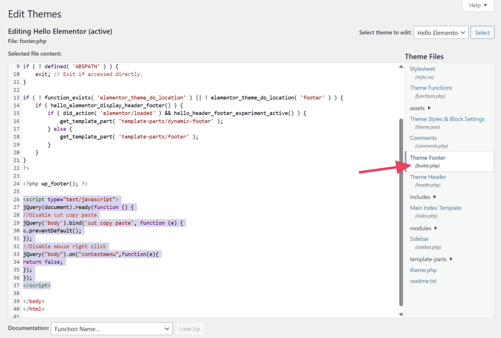 Disable Right Click Manually
