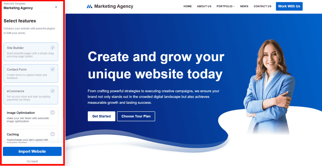 Neve Starter Site Select Features