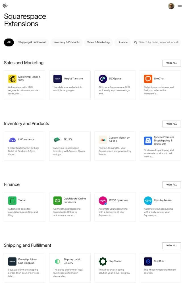 Squarespace Extensions