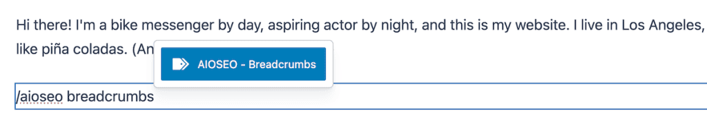 Wordpress Breadcrumbs Aioseo Breadcrumb Block