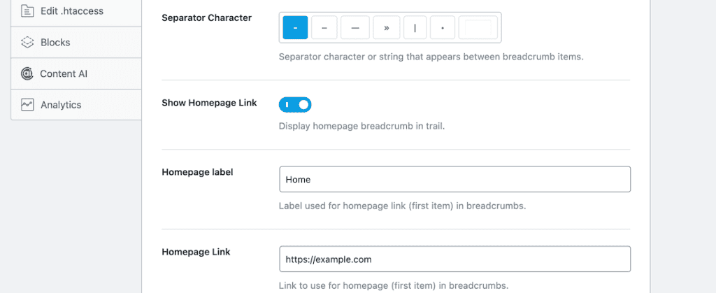 Wordpress Breadcrumbs Rank Math Seo Settings