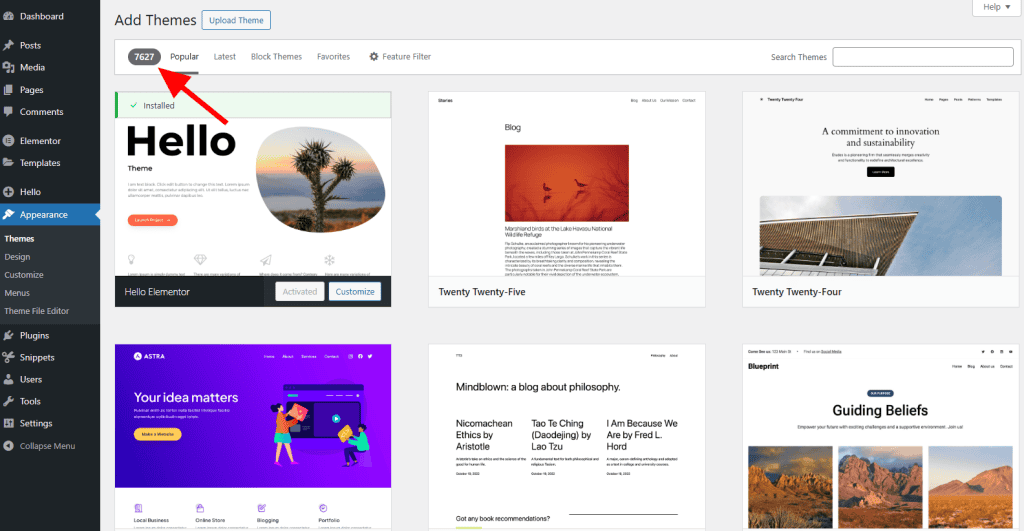 Wordpress Theme Library