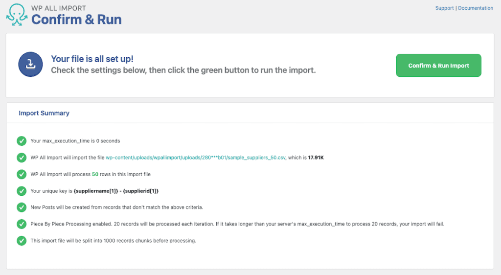 Wp All Import Run Import