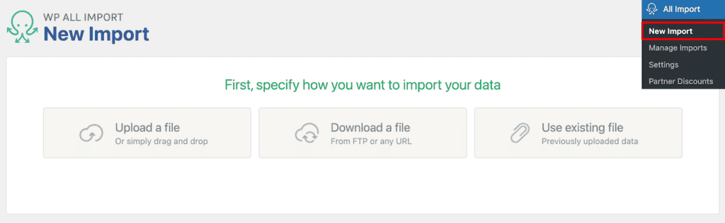 Wp All Import Select Import Type