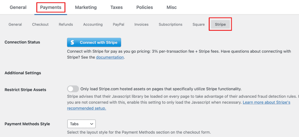 Easy Digital Downloads Connect Stripe