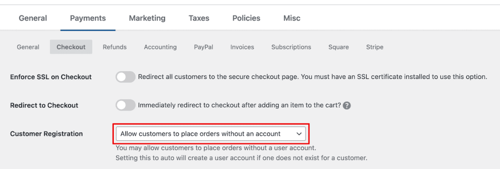 Easy Digital Downloads Guest Checkout