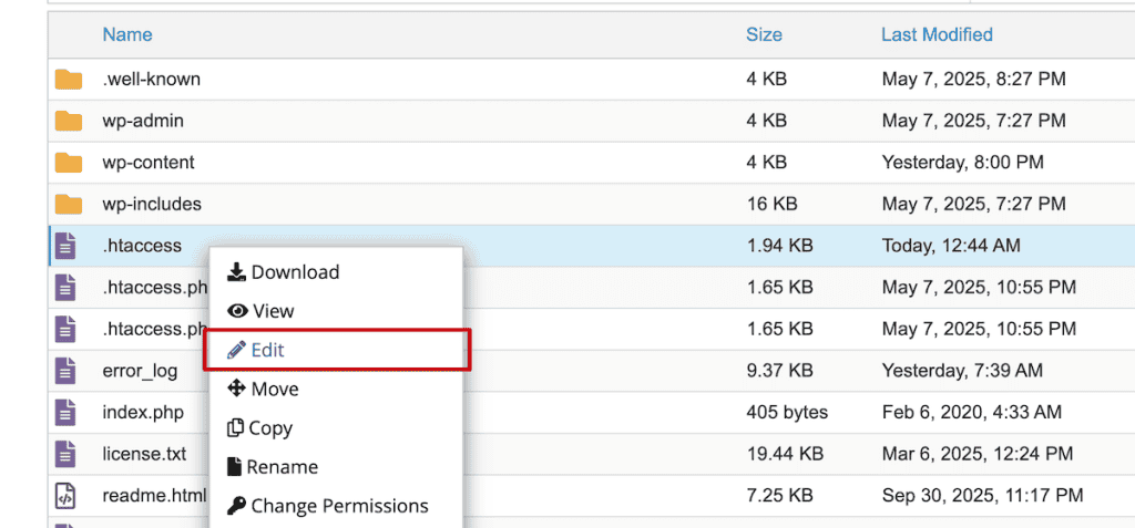 Htaccess File Edit Htaccess File Manager
