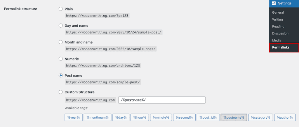 Htaccess File WordPress Permalinks