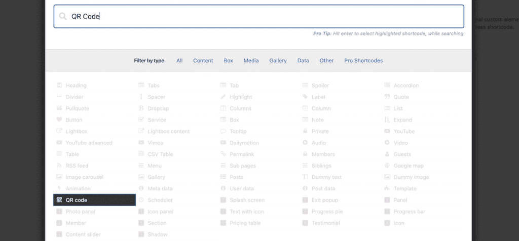 Qr Codes For WordPress Select Qr Code