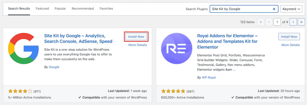 Add Adsense To WordPress Install Site Kit