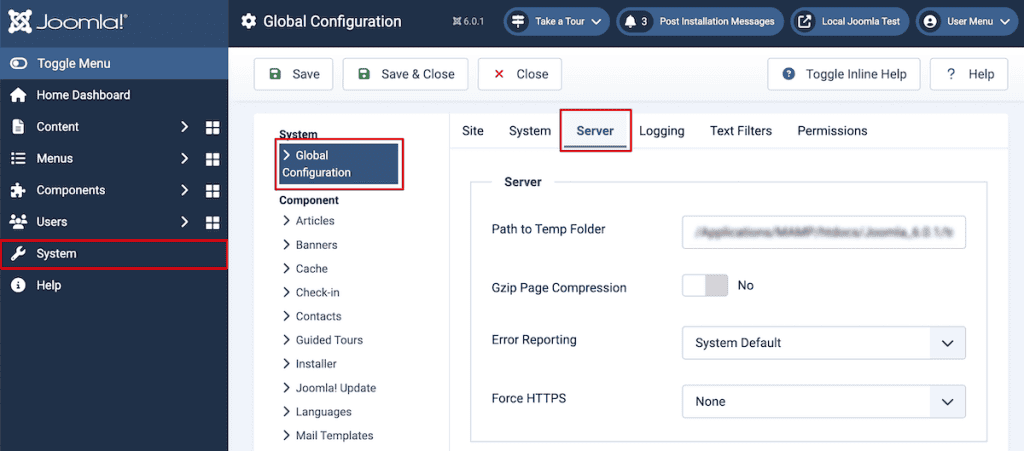 Migrate Joomla To WordPress Joomla Server Settings