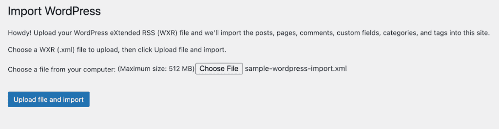 Migrate Weebly To WordPress Import File