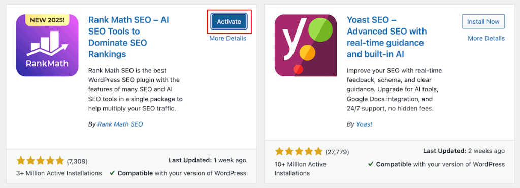 Rank Math Seo Plugin Install