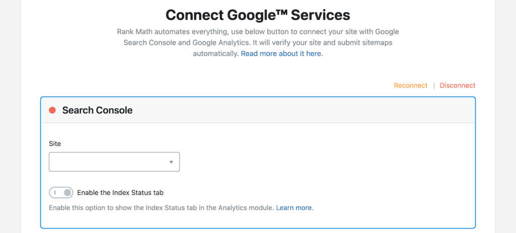 Rank Math Seo Search Console