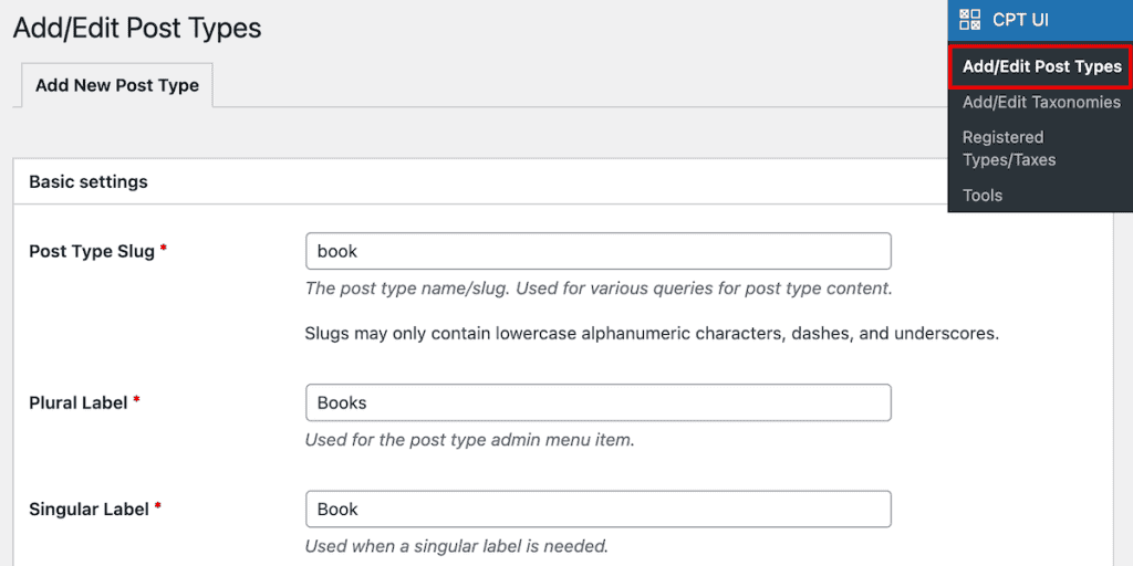 Wordpress Custom Post Types Post Type Slug