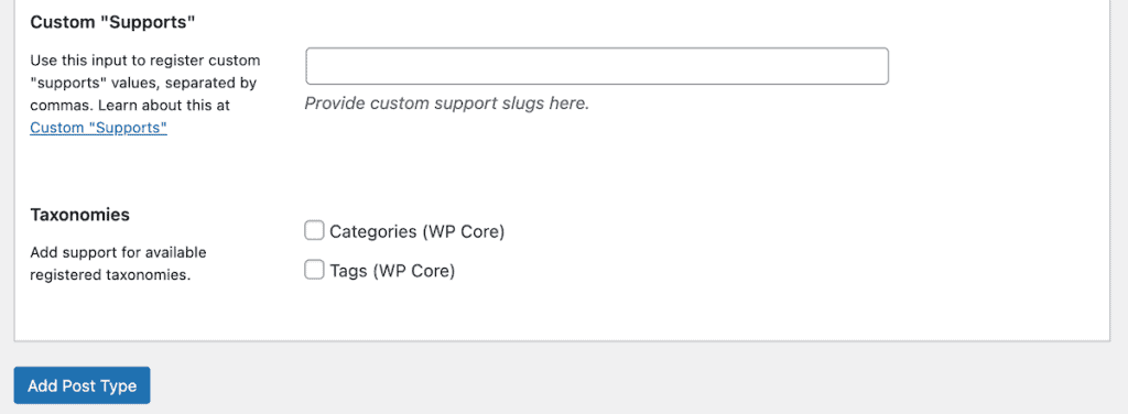 Wordpress Custom Post Types Taxonomies