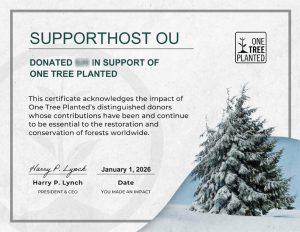 2026 01 One Tree Planted Certificate