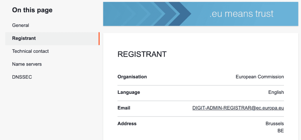 Domain Owner Eu Domain Lookup